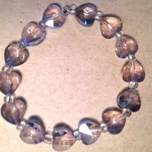 Pink glass bead bracelet
